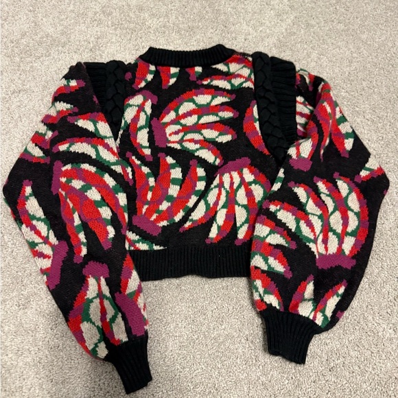 Farm Rio Multicolor Patterned Knit Sweater - Picture 1 of 4